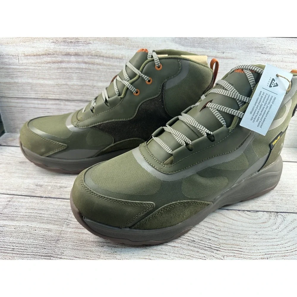 Teva Men's Dark Olive Taupe Geotrecca RP Waterproof Hiking Boots Size 11.5